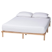 Baxton Studio Calhoun Japandi Queen Size Bed Frame